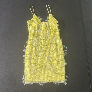 Yellow Sequin Dress